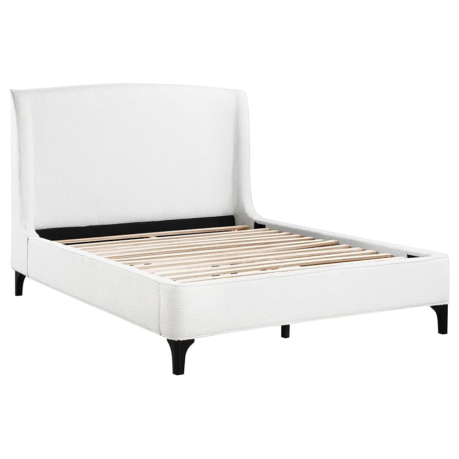 マットレスしほ Amazon.com: Upholstered Platform Bed Frame with Button